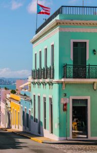 Colorful house seen while traveling in Puerto Rico